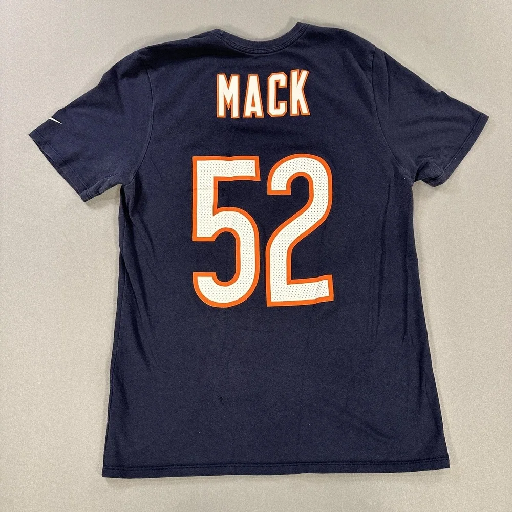 Chicago Bears Shirt Mens Large Blue NFL Football Khalil Mack 52‎ Nike Dri Fit